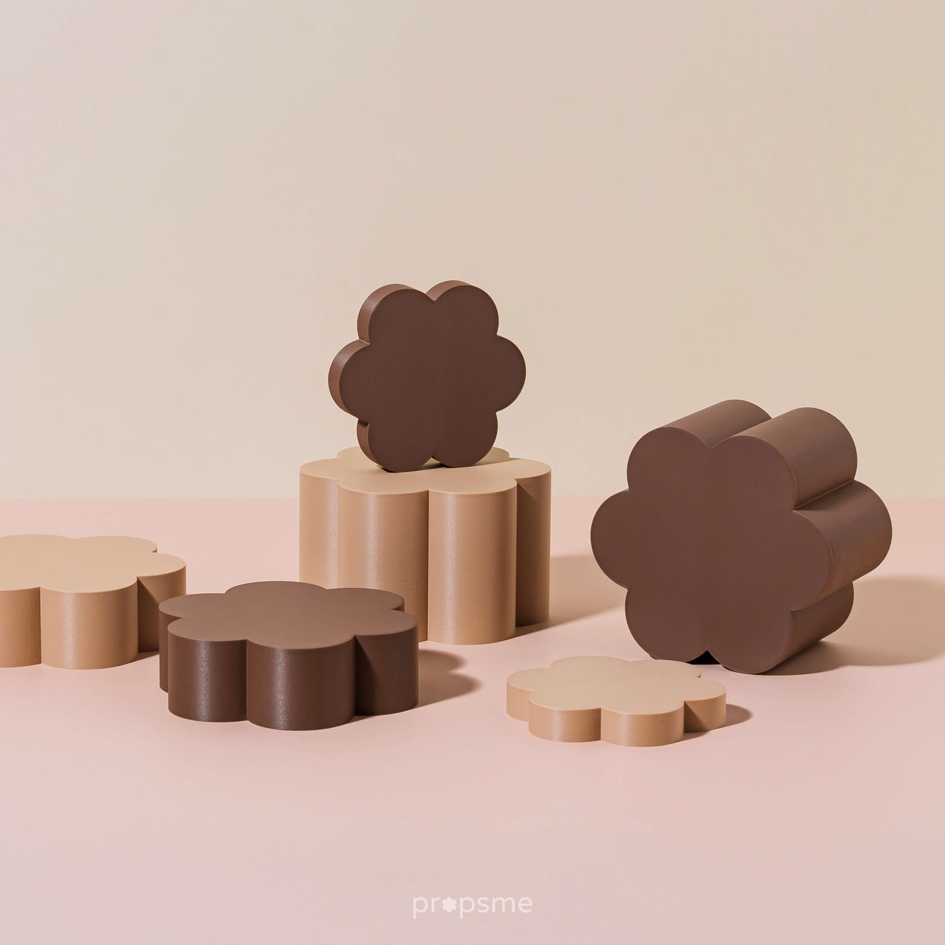 Flower Blooming (Set) - Mocha Mousse — พร็อพถ่ายภาพสินค้า