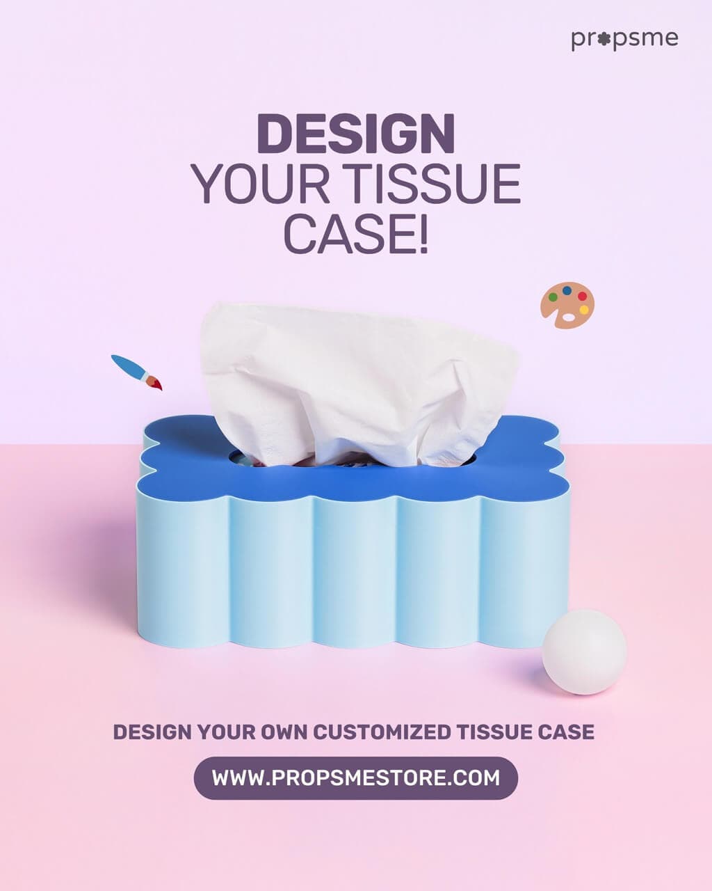 Tissue Case "CLOUD" — พร็อพถ่ายภาพสินค้า
